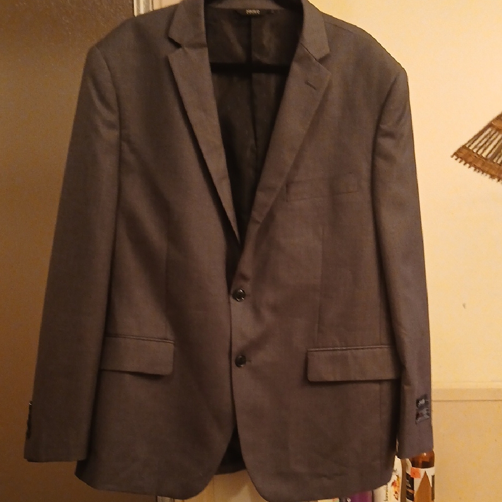 Angelo Rossi, Men's Gray‎ Blazer. Sz.chest:46, Length:R